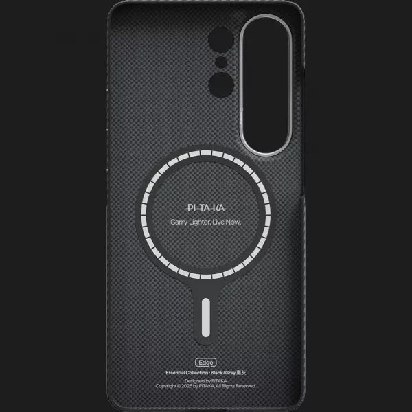 Чохол Pitaka Edge Ultra-Slim Classic Twill 600D для Samsung Galaxy S26 Ultra (Black/Gray)