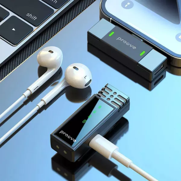Бездротовий петличний мікрофон Proove Record Type-C + Lightning