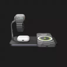 Беспровідна зарядка Zens Dual + Watch Aluminium Wireless Charger (Black) (ZEDC05BM/00)